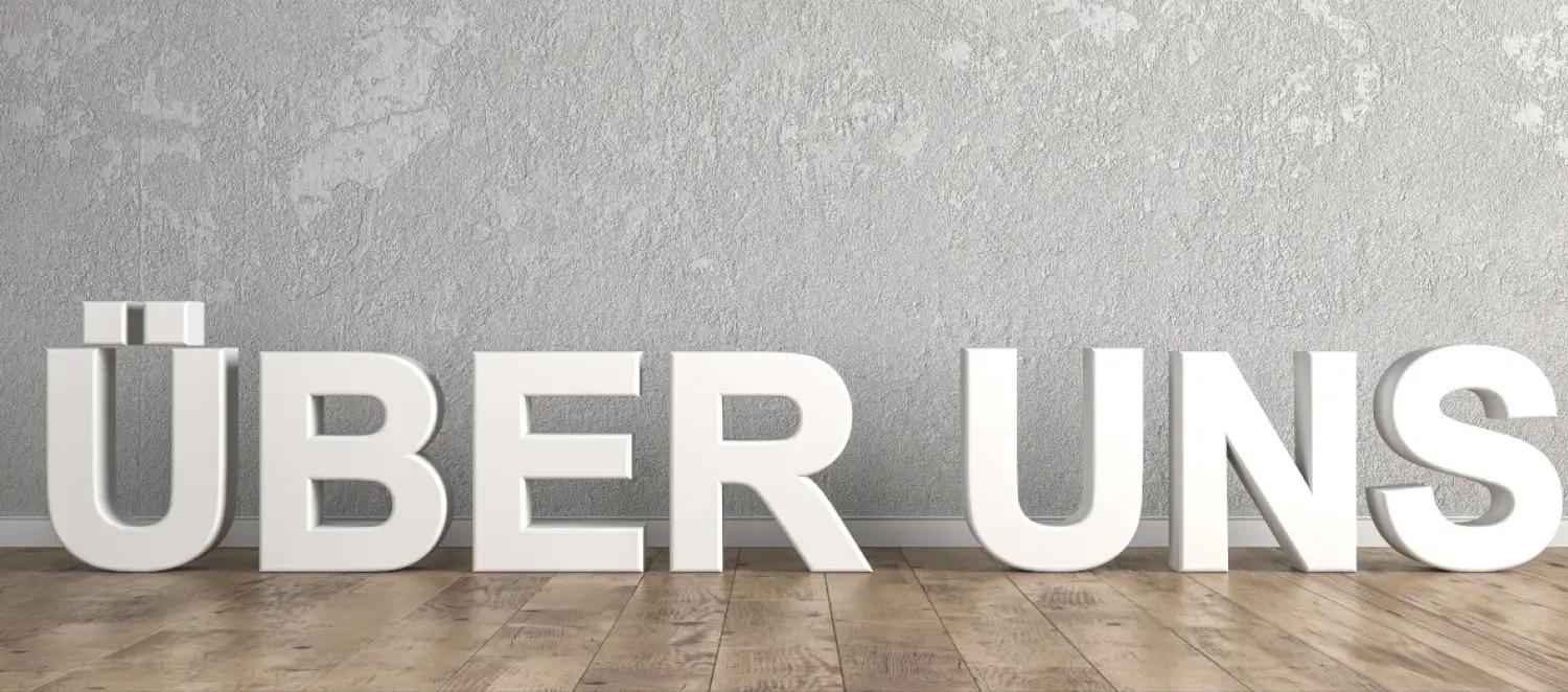 Schriftzug Über uns